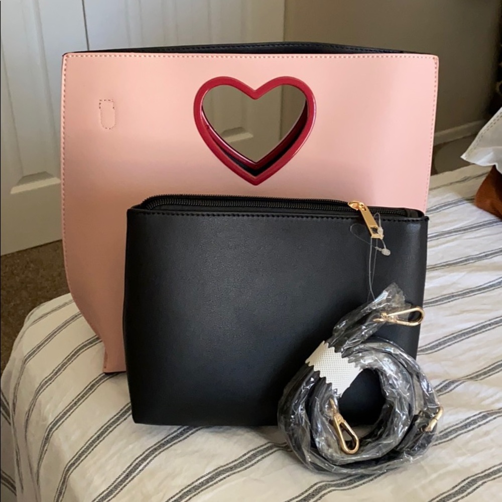 Stylish purse with heart cutout